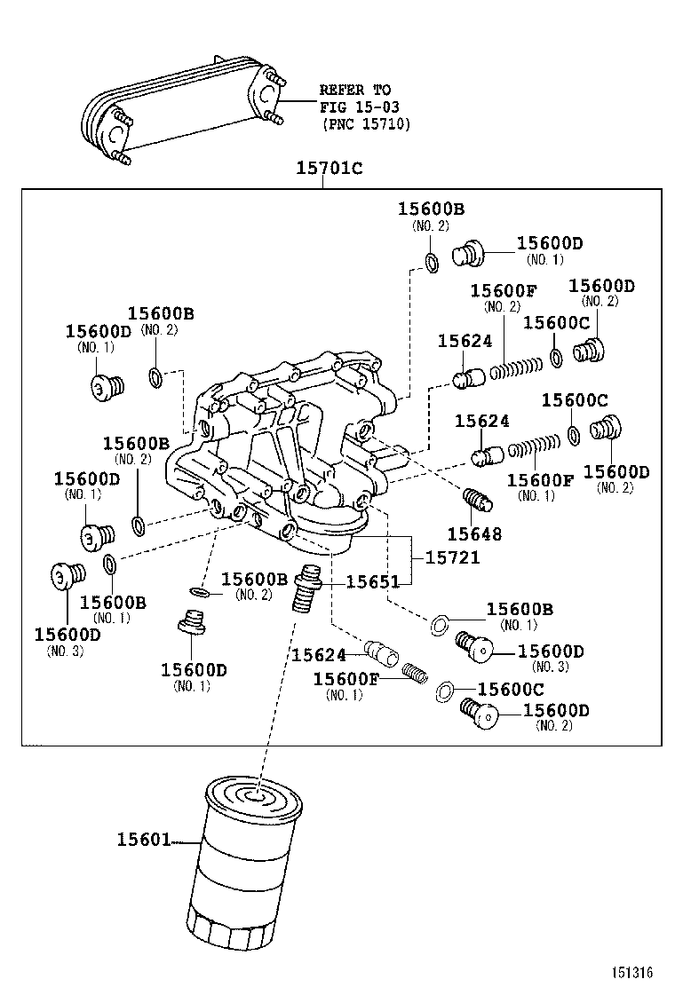 15701-78030 COVER, OIL COOLER product image
