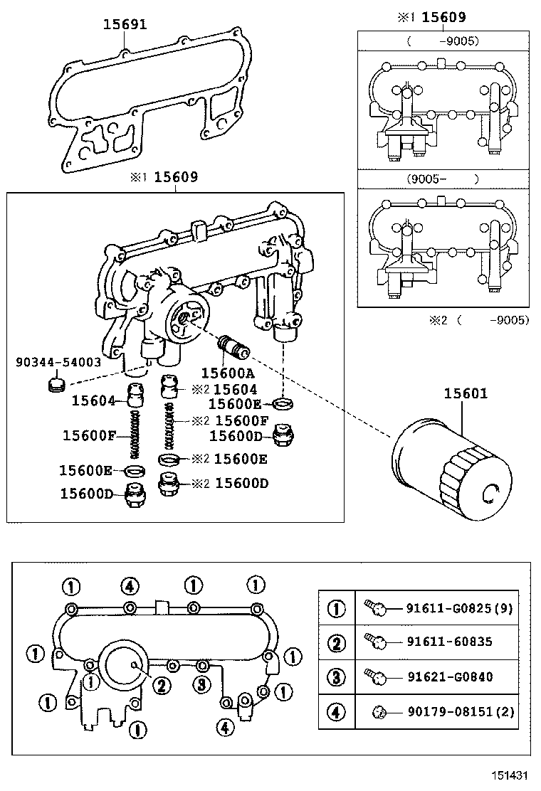 15609-50020 BRACKET SUB-ASSY, OIL FILTER product image