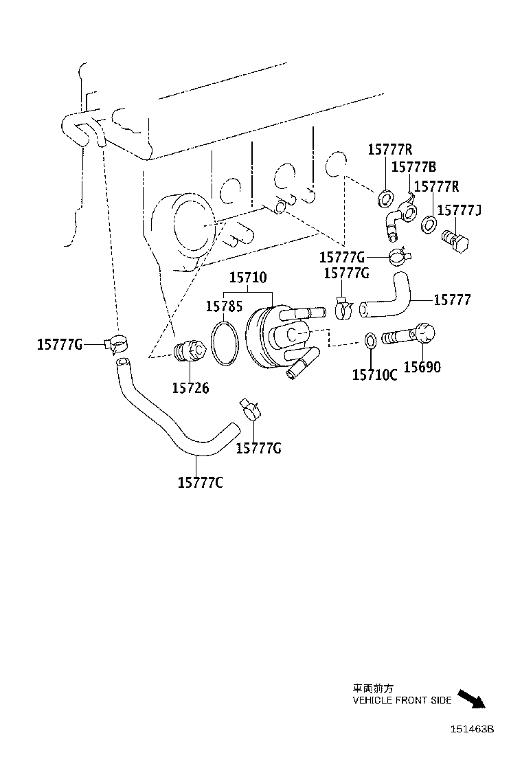 15710-0R010 COOLER ASSY, OIL product image