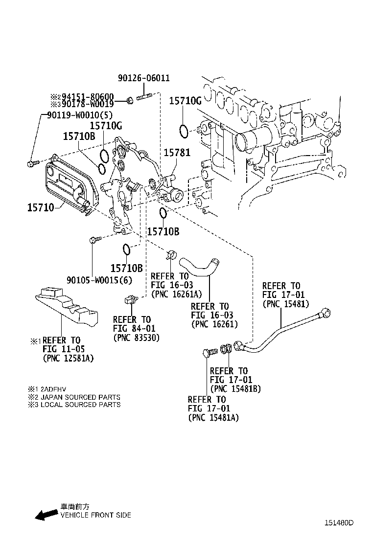 15710-0R010 COOLER ASSY, OIL product image