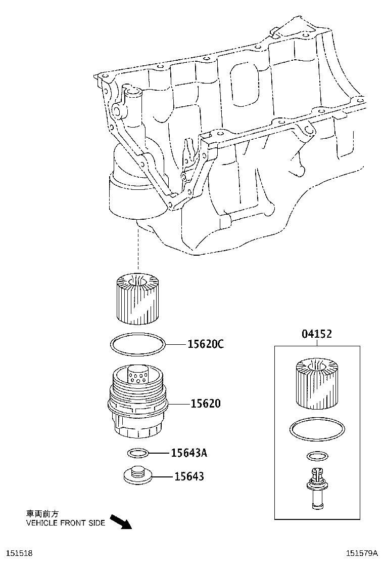 15643-31040 PLUG, OIL FILTER DRAIN product image