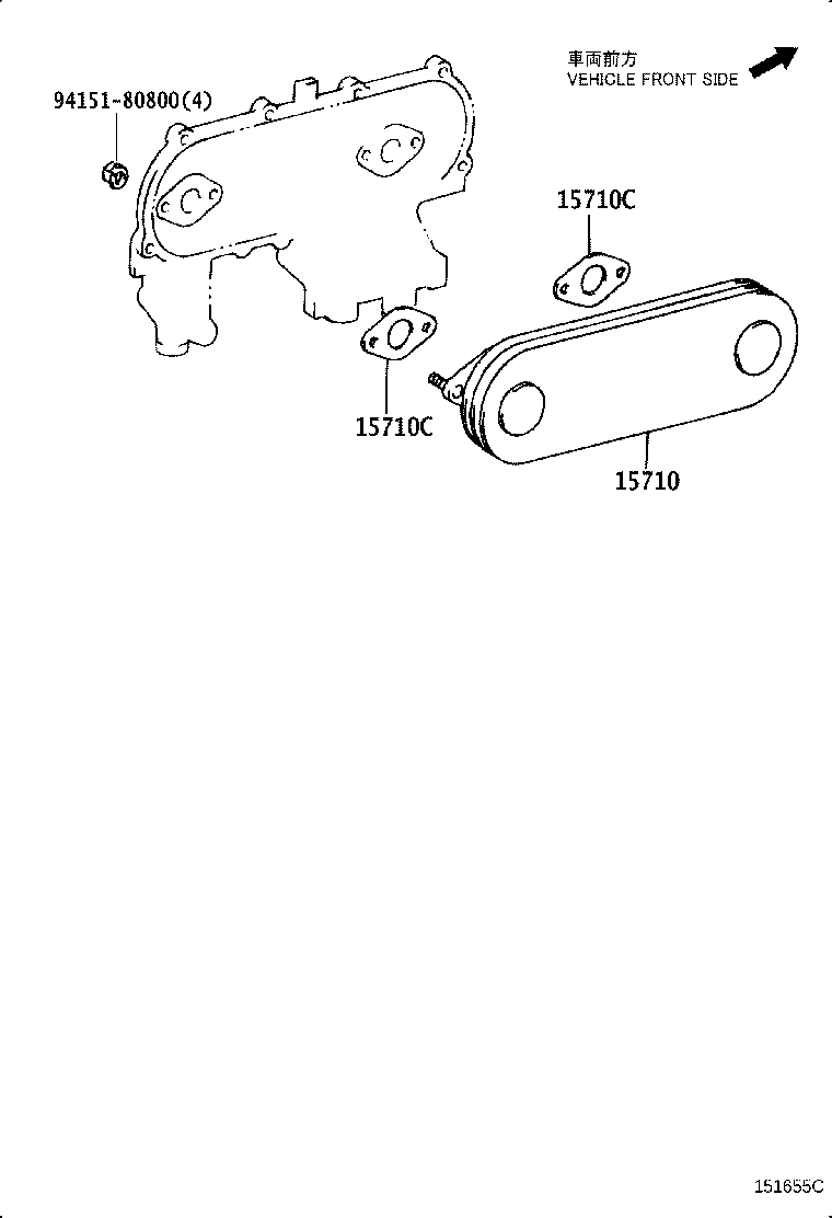 15710-30020 COOLER ASSY, OIL product image