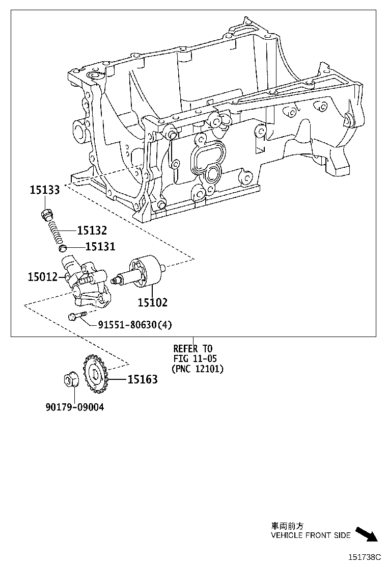 15012-0T070 COVER SUB-ASSY, OIL PUMP product image