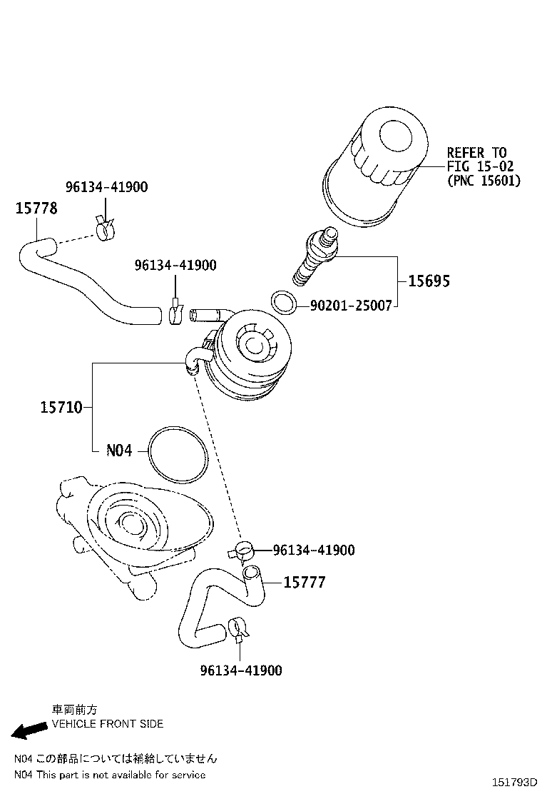 15777-31010 HOSE, OIL COOLER product image