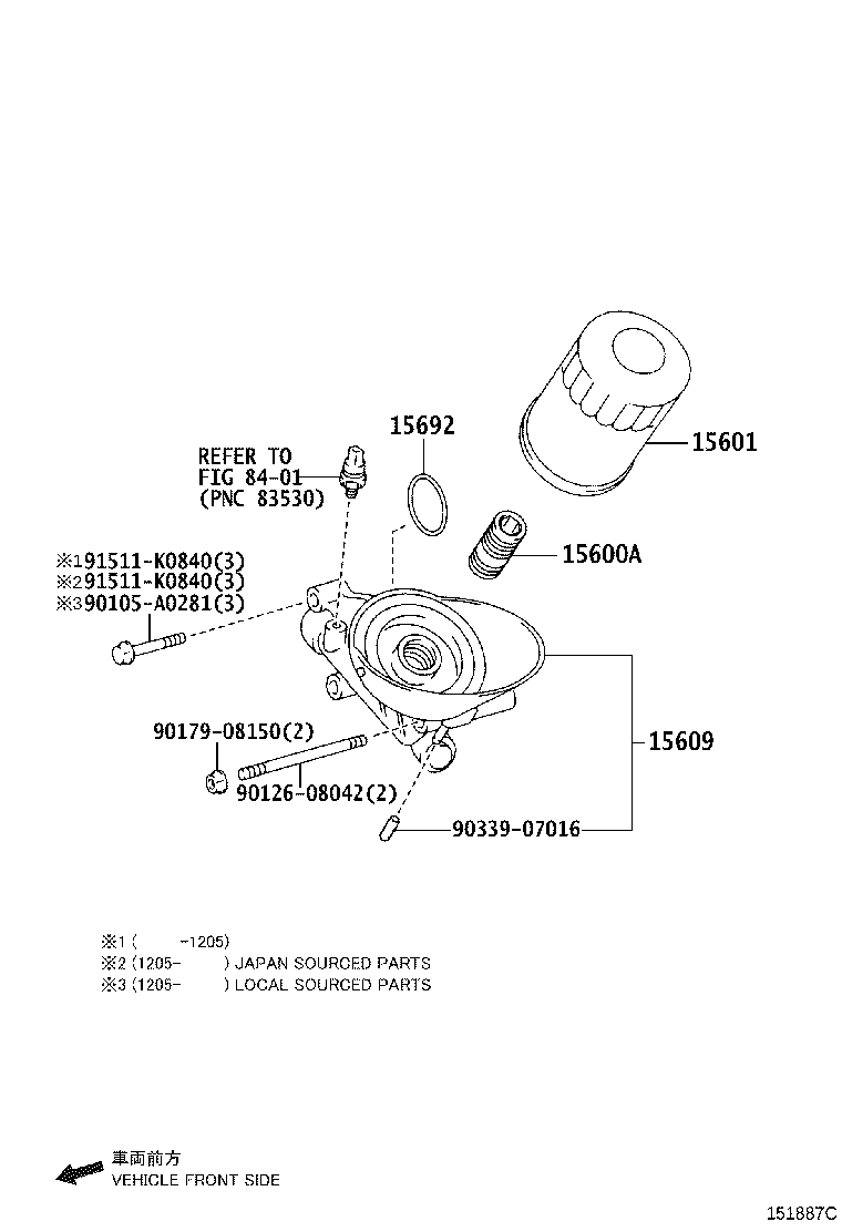 15609-0P010 BRACKET SUB-ASSY, OIL FILTER product image
