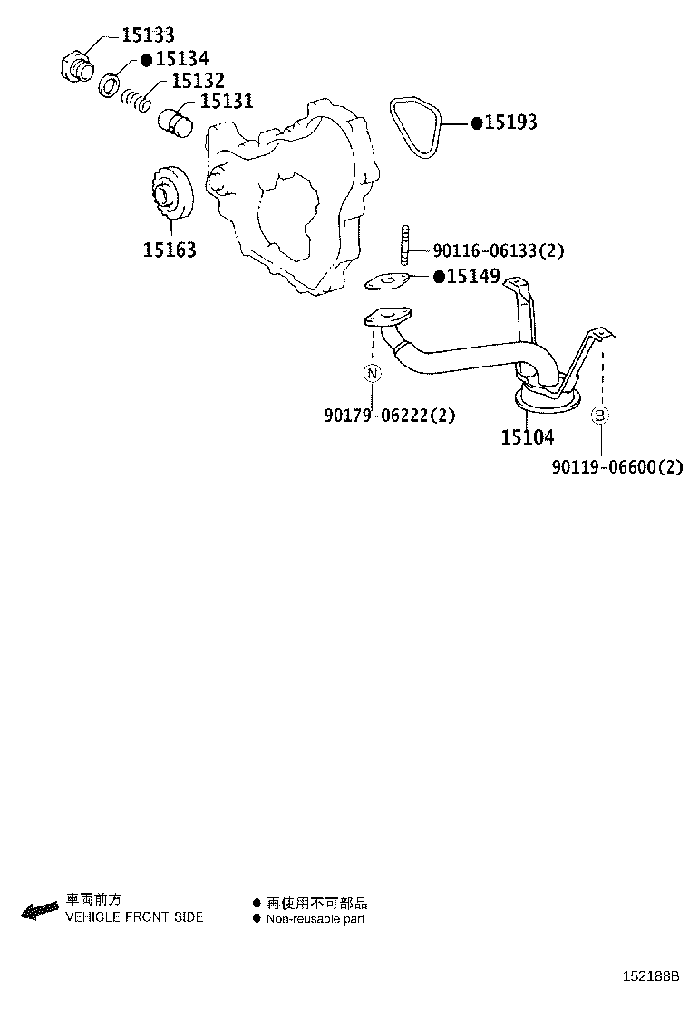 15104-35040 STRAINER SUB-ASSY, OIL product image