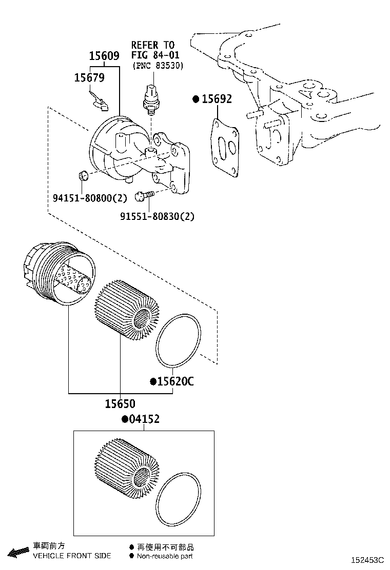 15609-31060 BRACKET SUB-ASSY, OIL FILTER product image