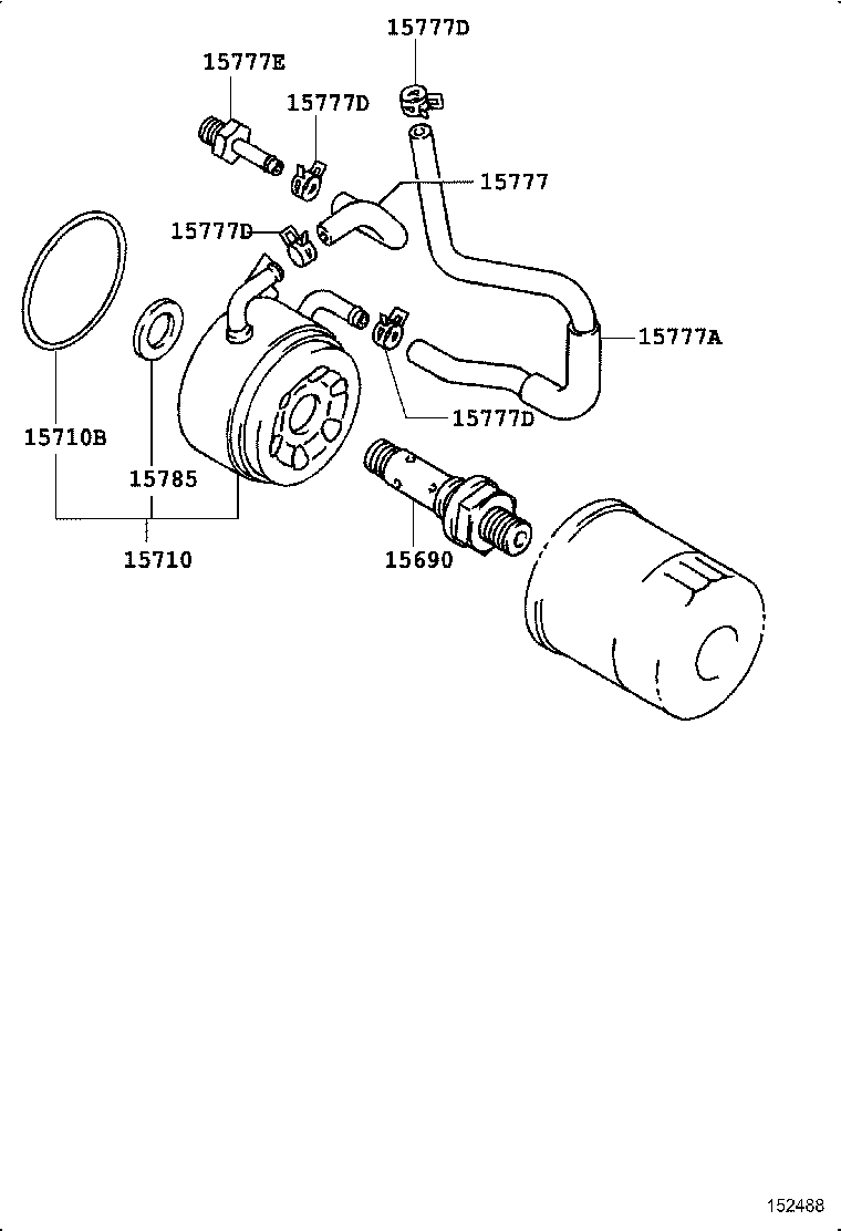 15710-42070 COOLER ASSY, OIL product image