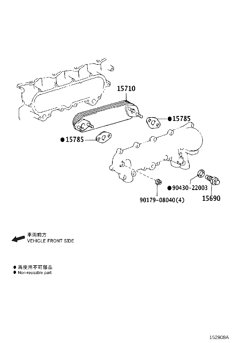 15710-51010 COOLER ASSY, OIL product image