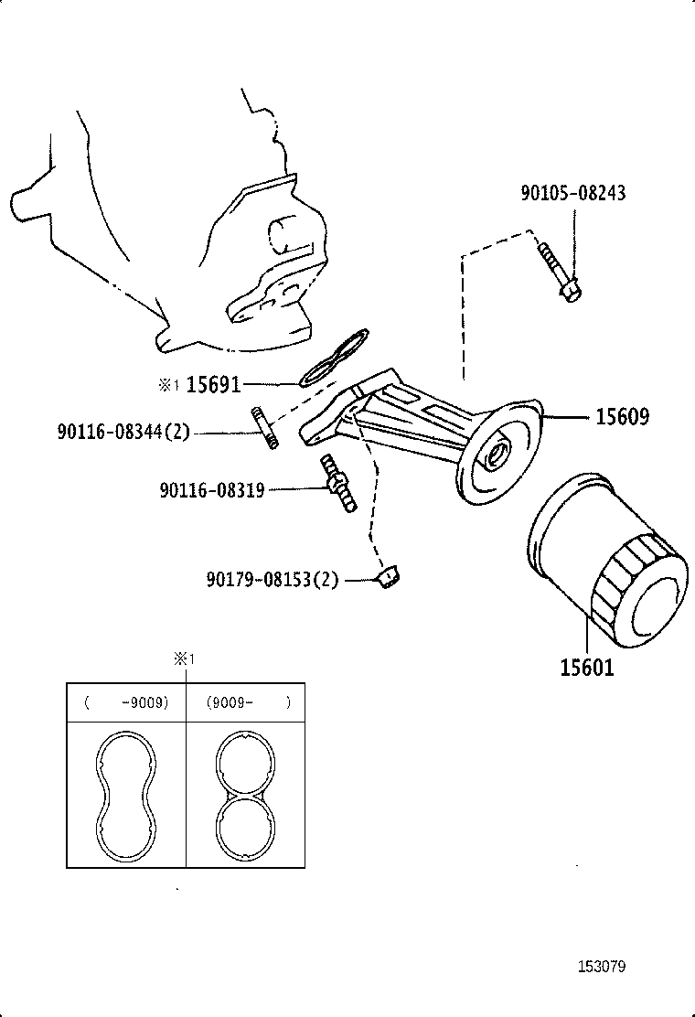 15609-50010 BRACKET SUB-ASSY, OIL FILTER product image