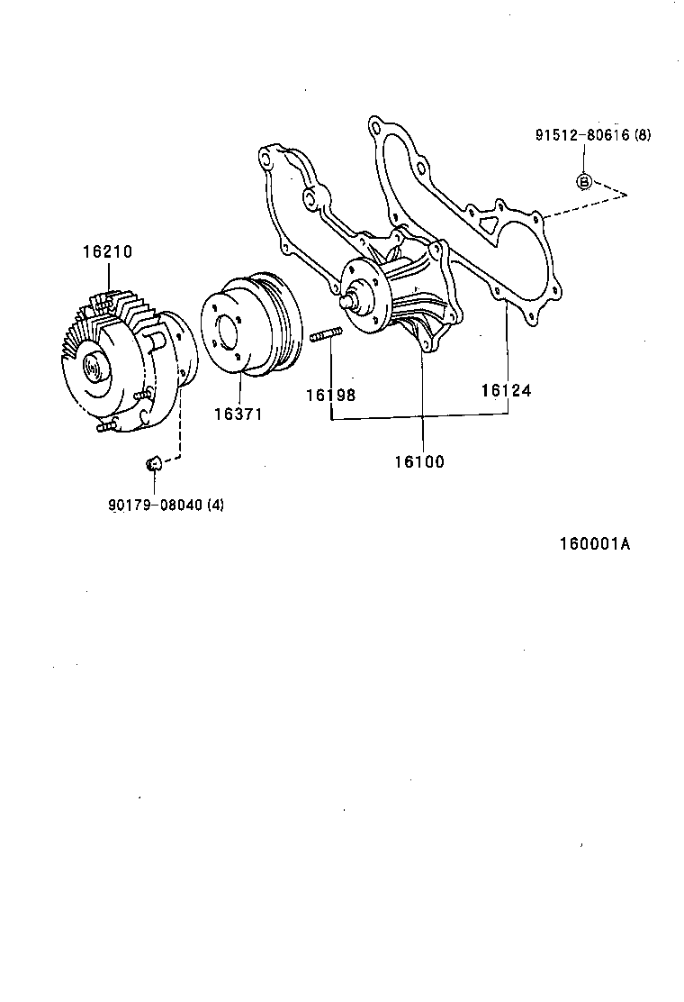 16100-69396 PUMP ASSY, ENGINE WATER product image
