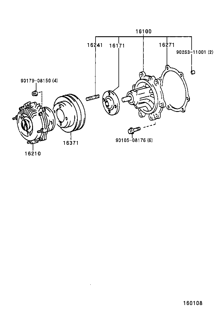 16620-0W014 TENSIONER ASSY, V-RIBBED BELT product image