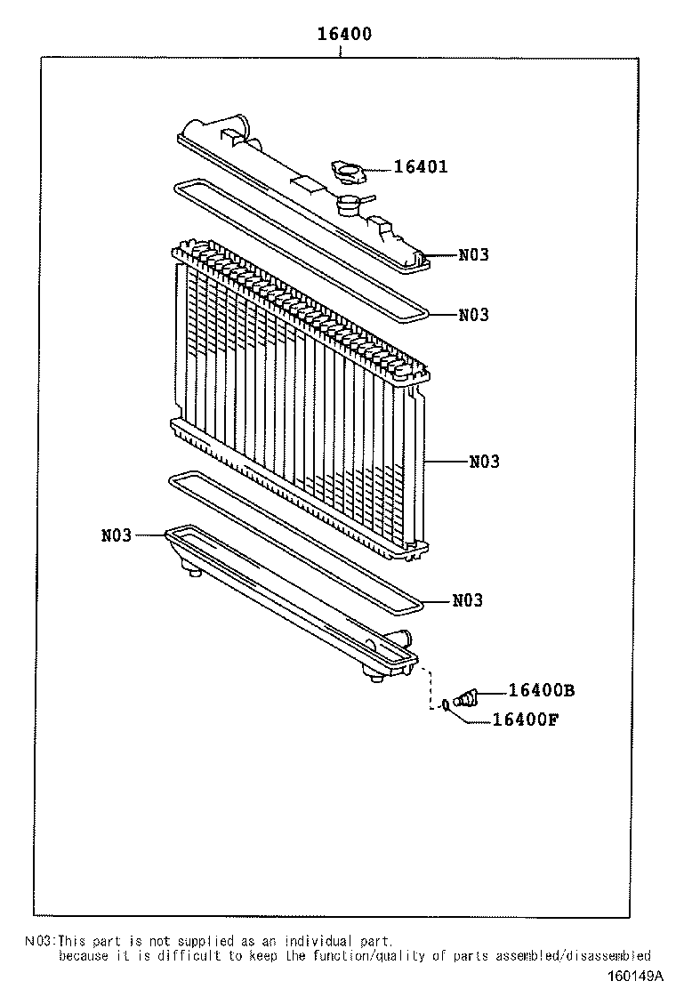 16261-13100 HOSE, WATER BY-PASS, NO.1 product image