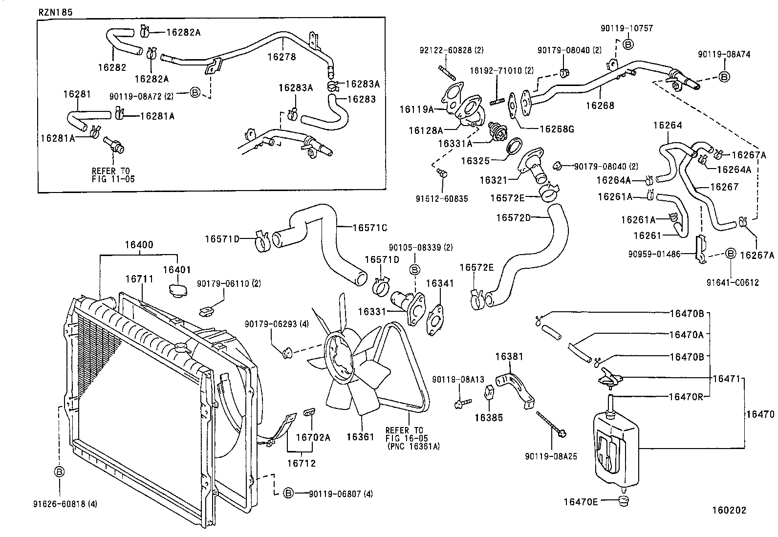 16128-75020 PLATE, WATER PUMP THERMOSTAT GUIDE product image