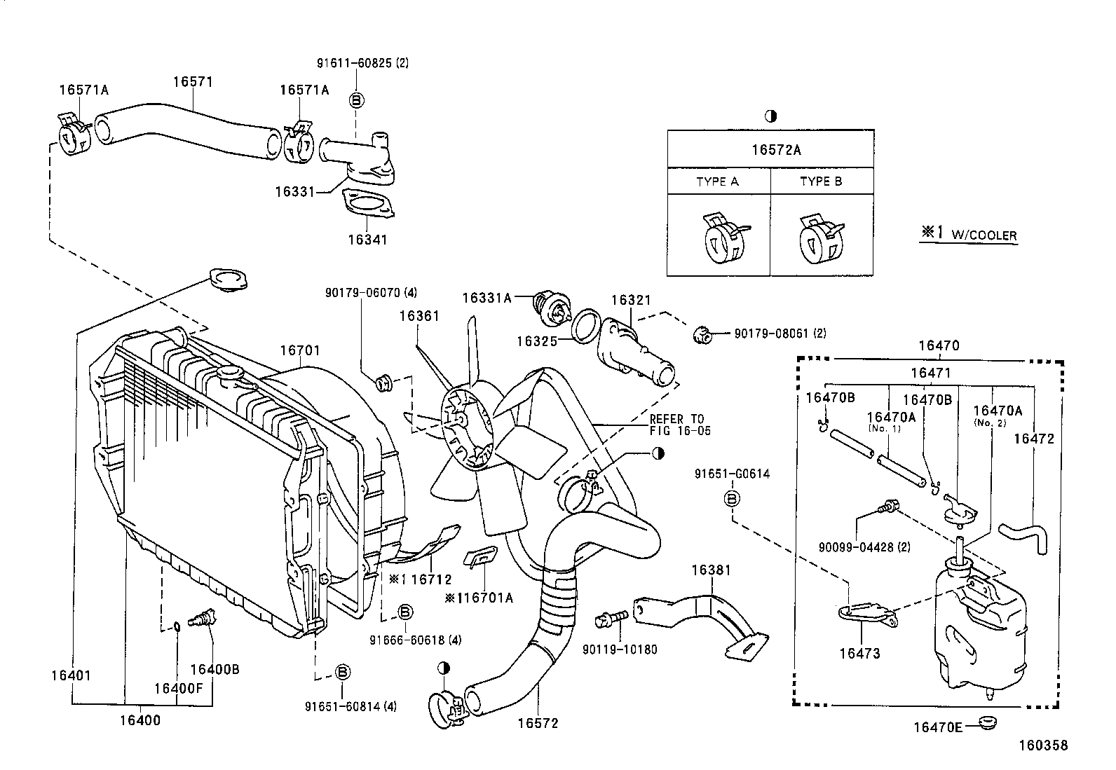 16261-67050 HOSE, WATER BY-PASS product image