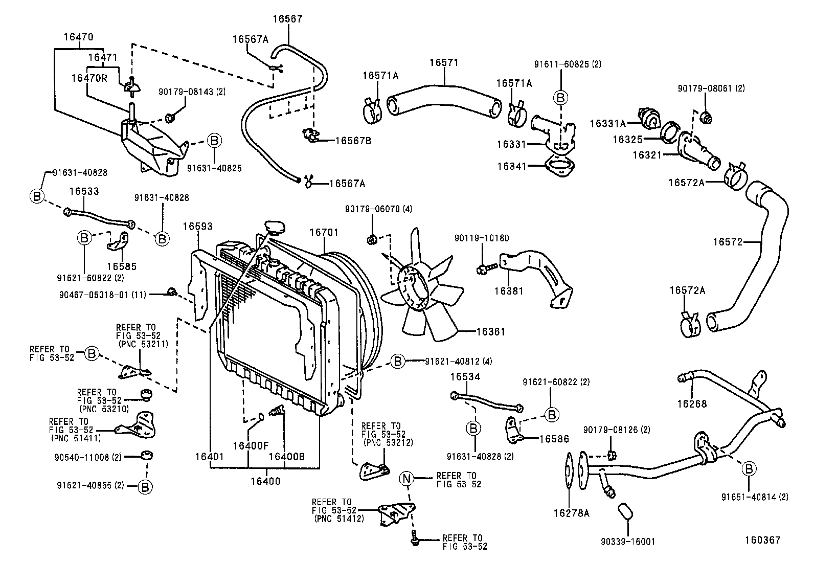 16027-58030 PIPE SUB-ASSY, TURBO WATER, NO.1 product image