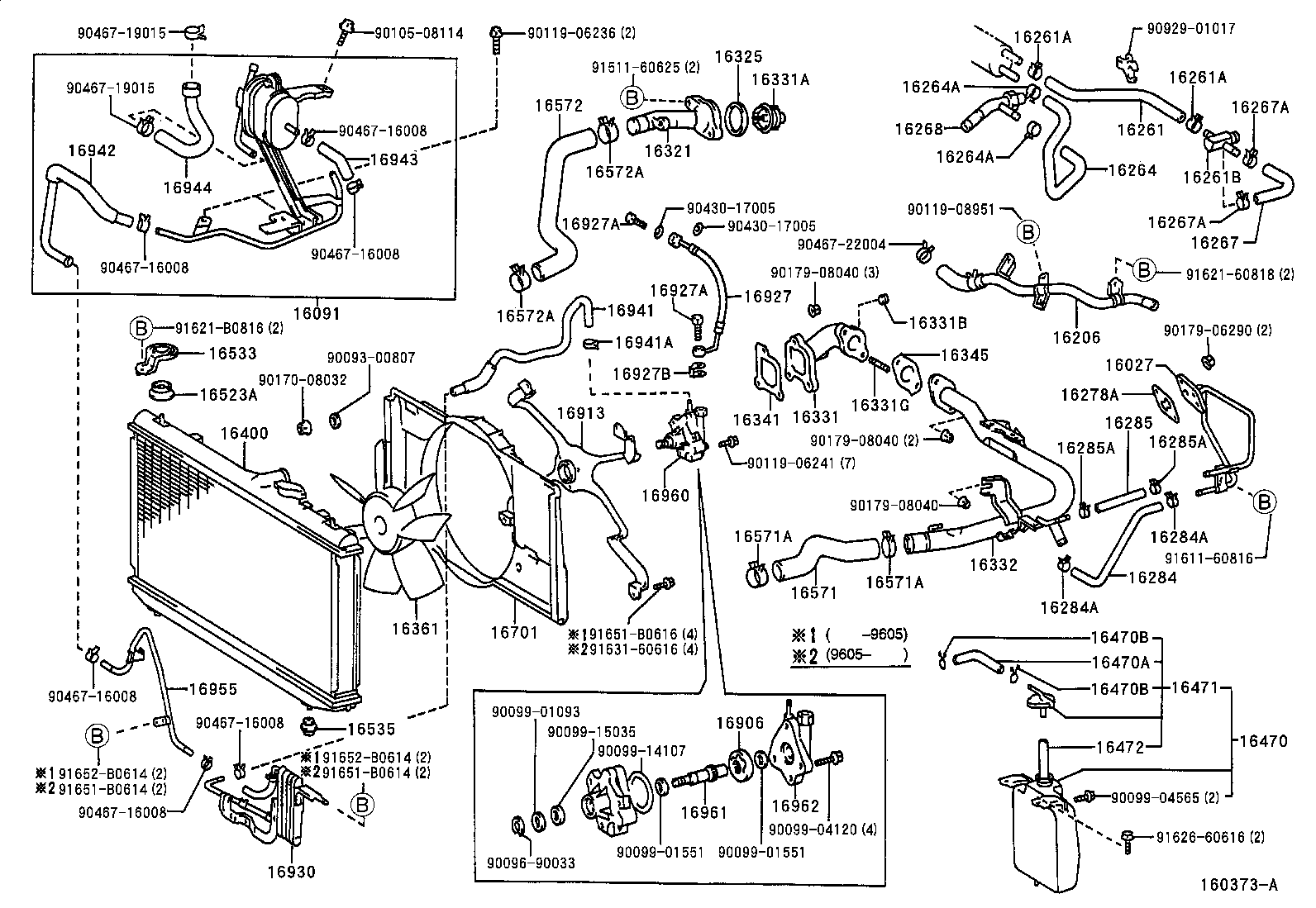 16027-64060 PIPE SUB-ASSY, TURBO WATER, NO.1 product image