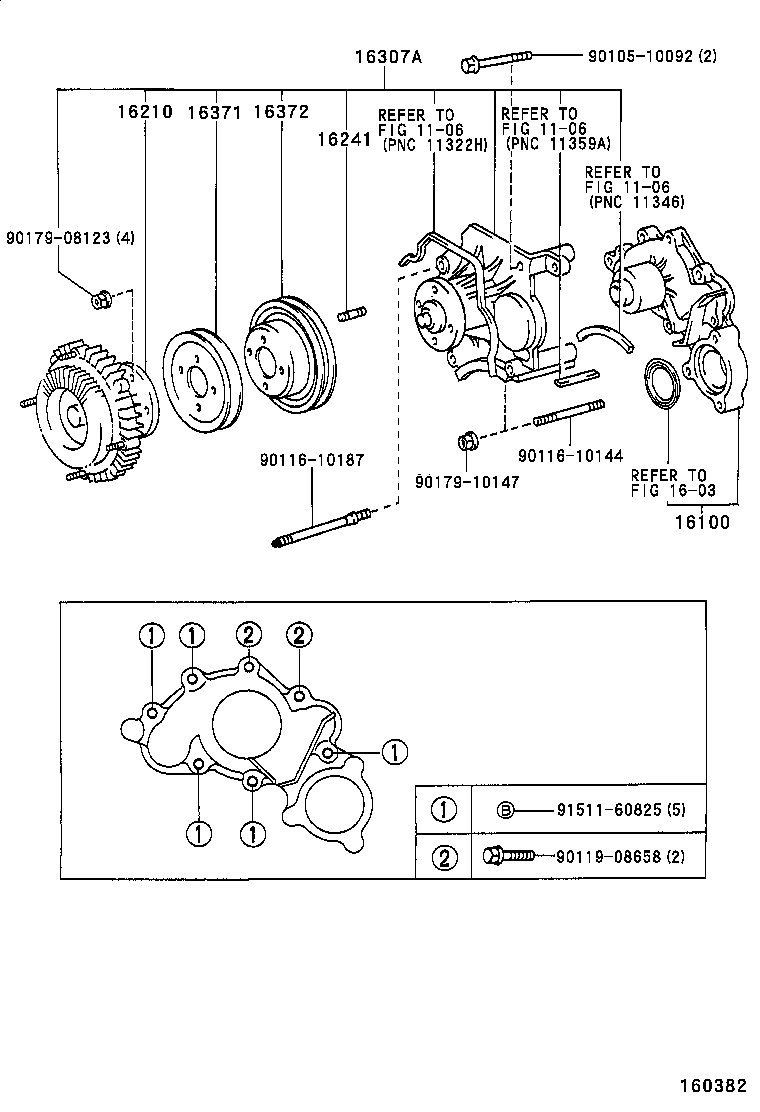 16110-69045 PUMP ASSY, WATER, W/O COVER product image