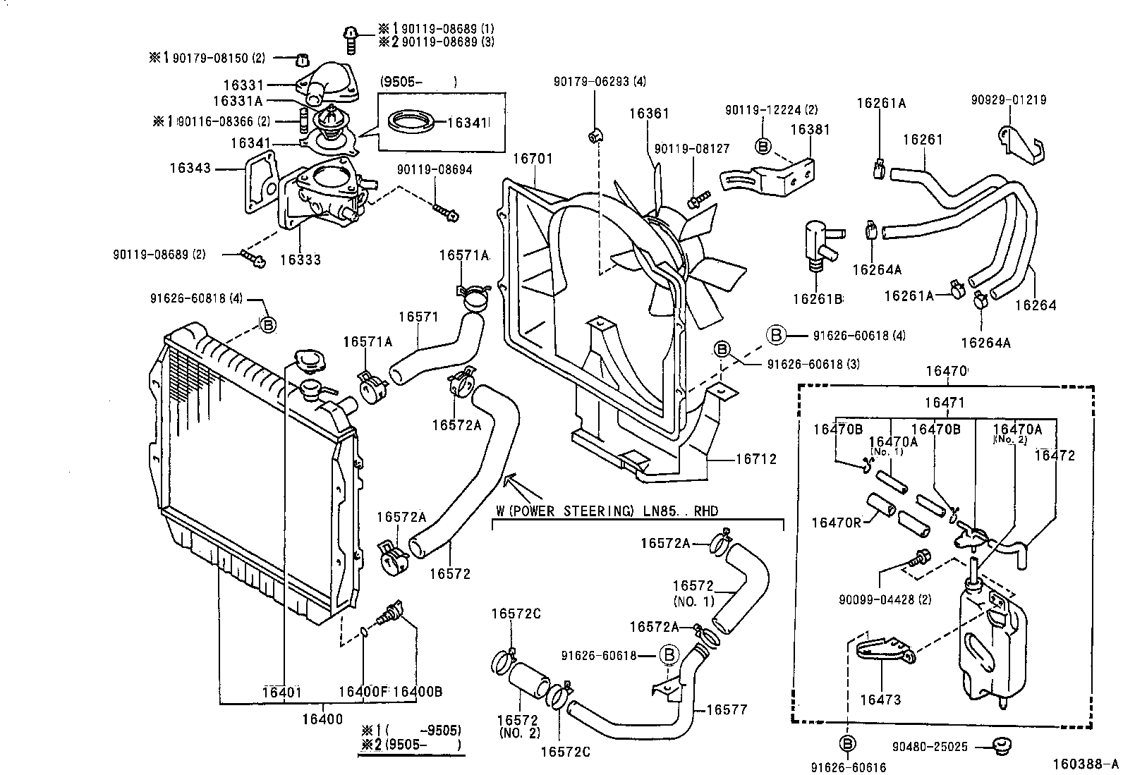 16027-67010 PIPE SUB-ASSY, TURBO WATER, NO.1 product image