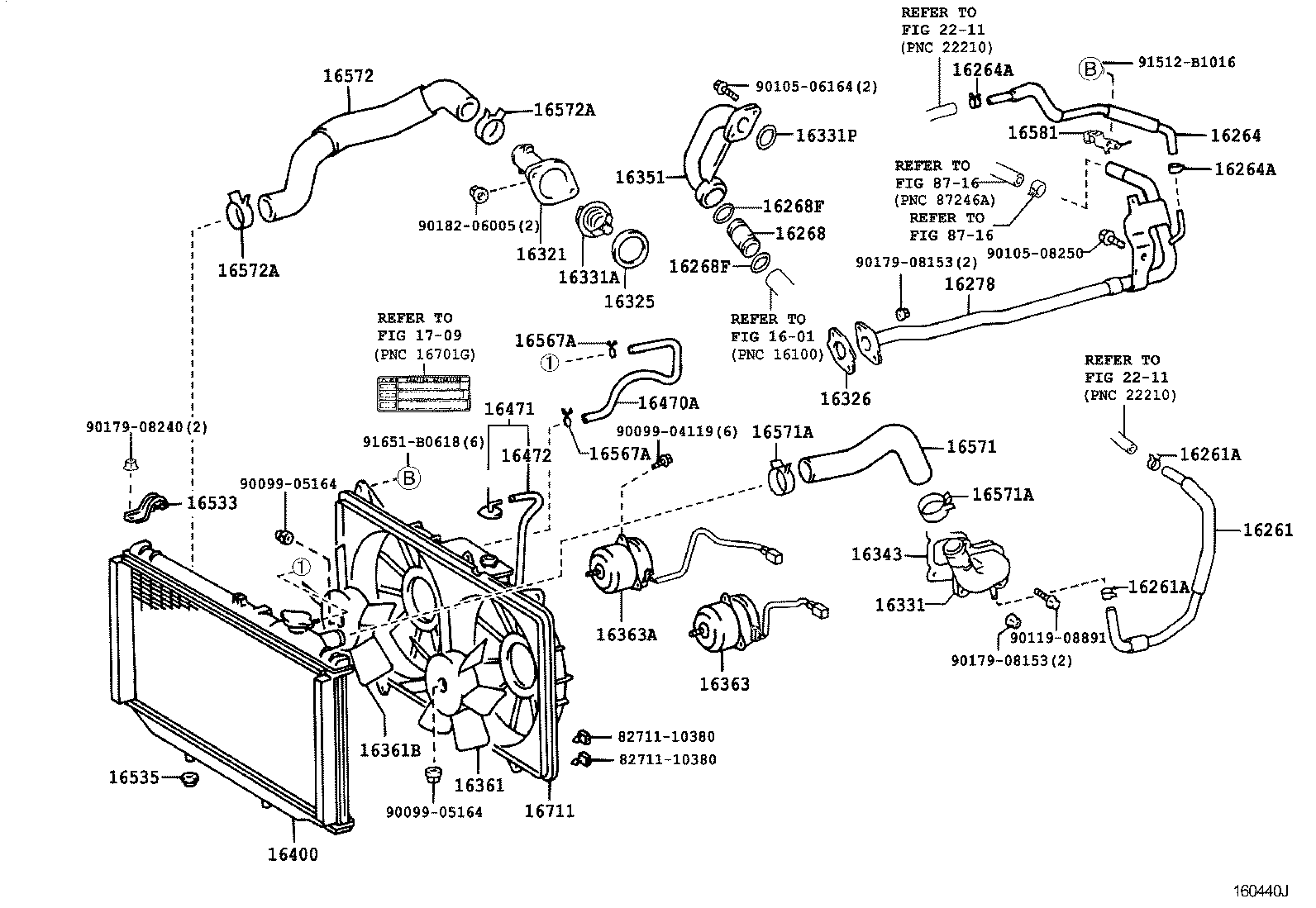 16572-46220 HOSE, RADIATOR, OUTLET product image