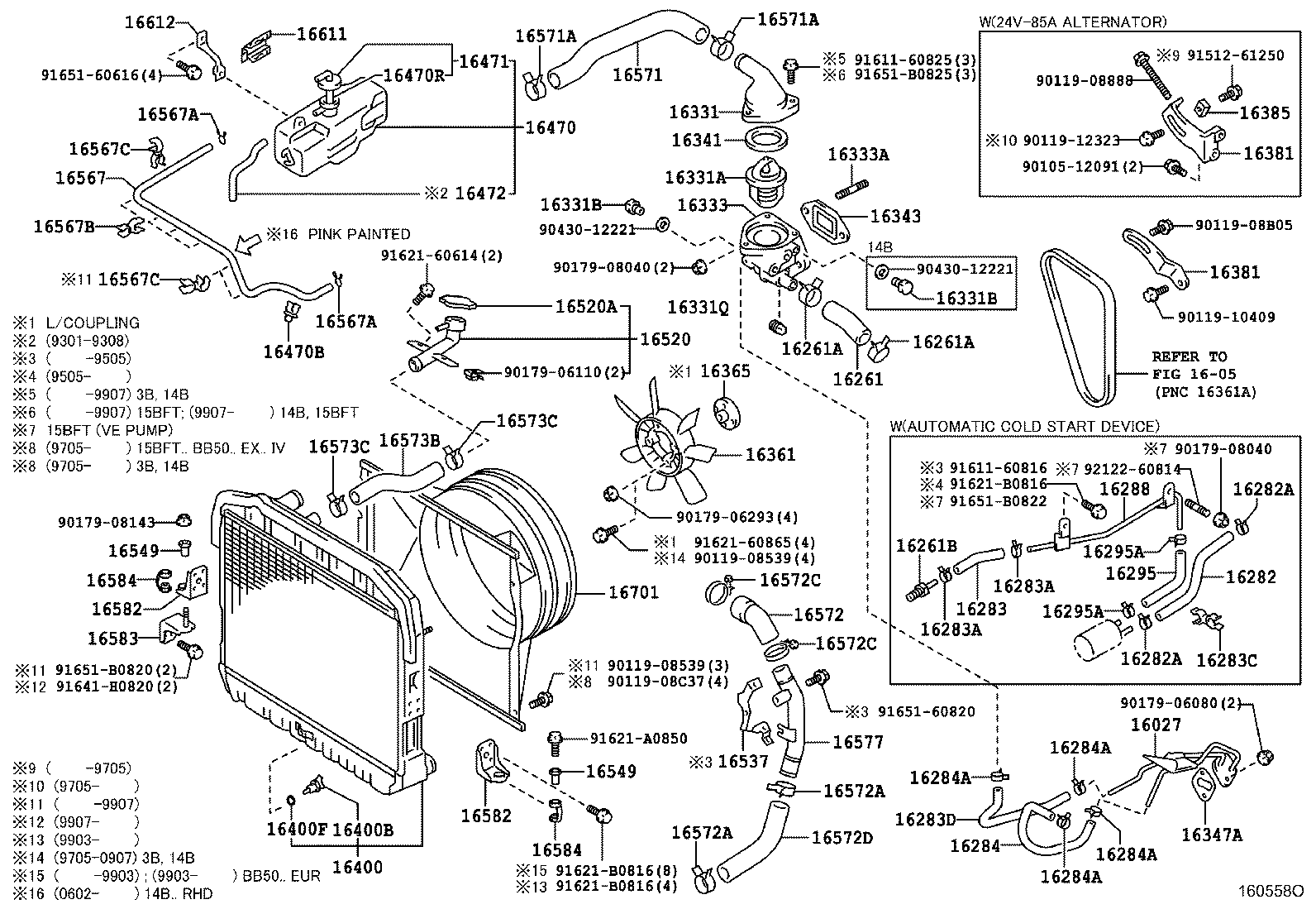 16206-78141 PIPE SUB-ASSY, WATER BY-PASS, NO.3 product image
