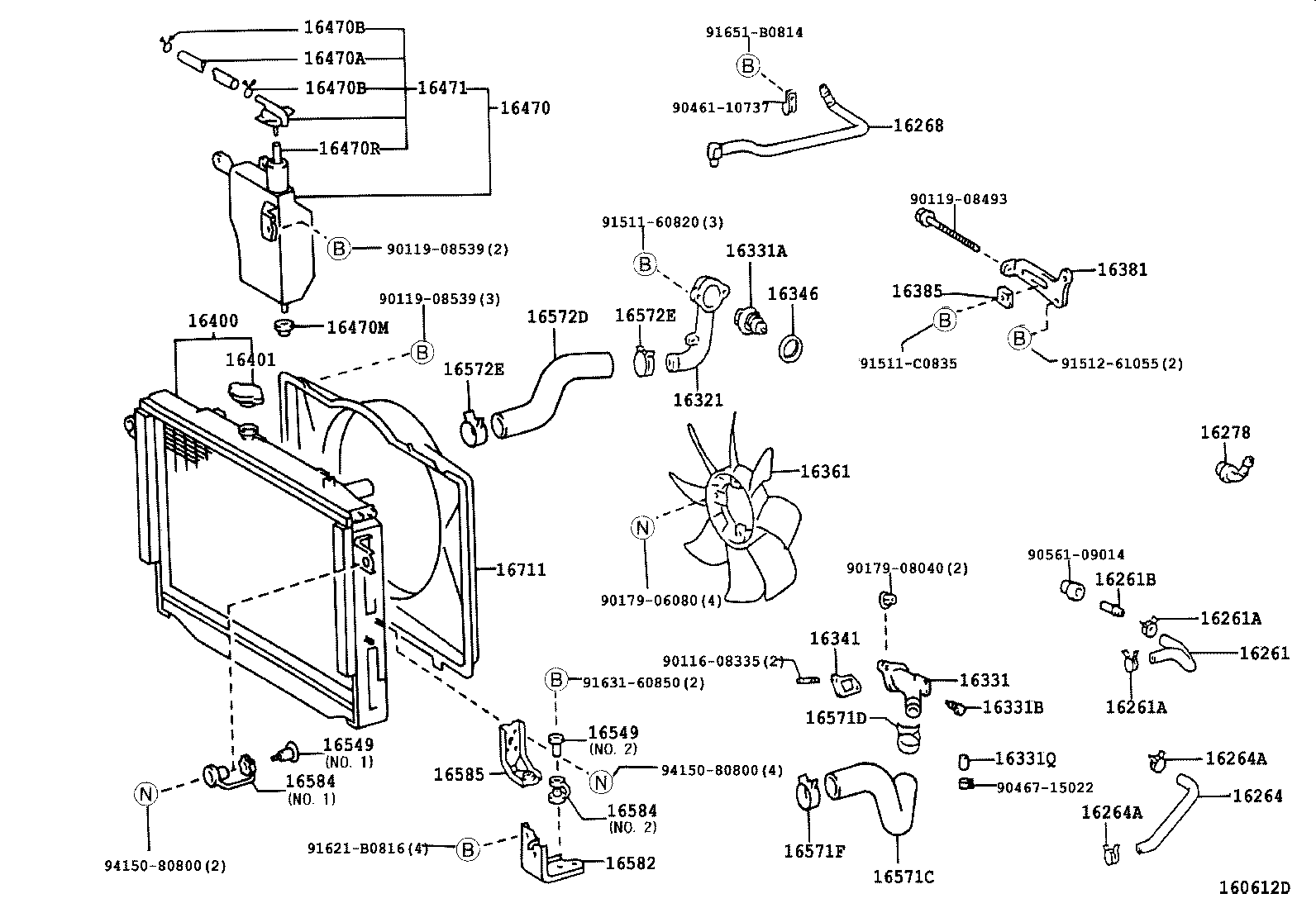 16400-66171 RADIATOR ASSY product image
