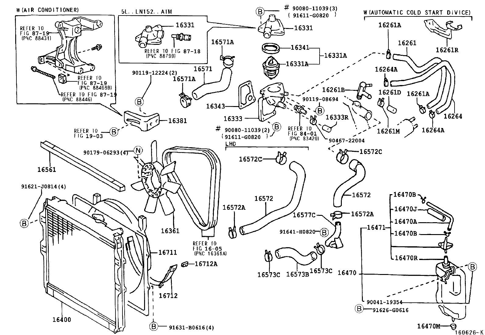 16028-30010 PIPE SUB-ASSY, TURBO WATER, NO.2 product image