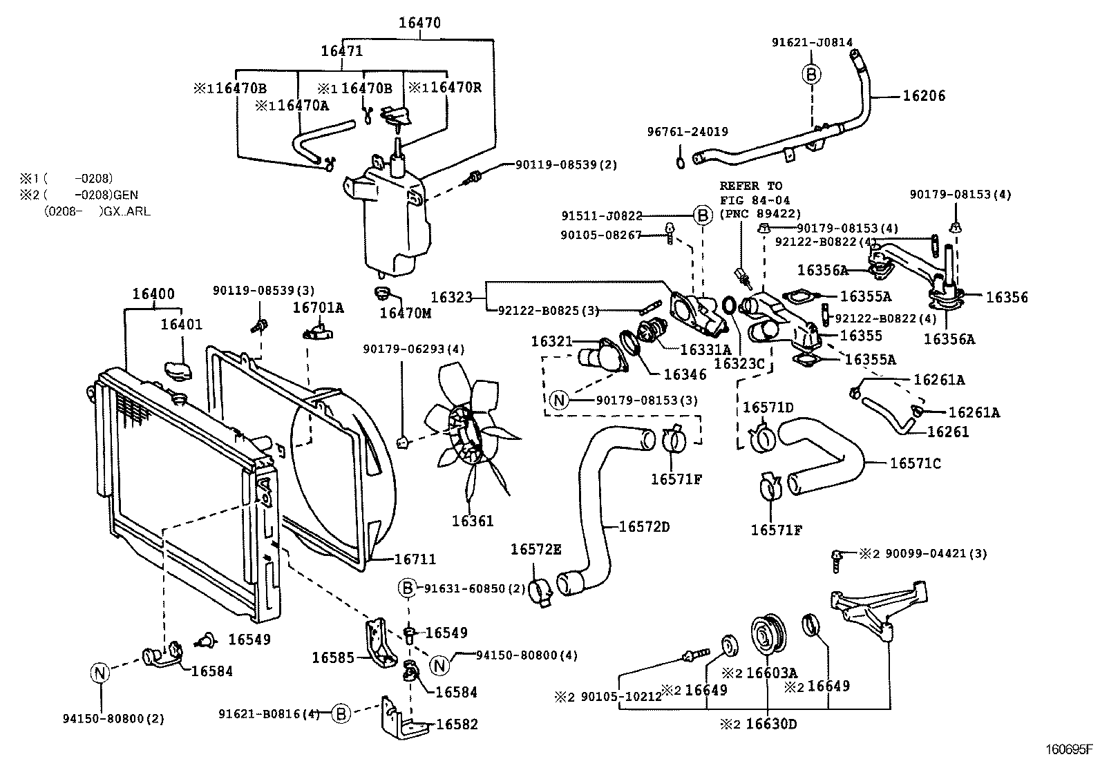 16400-66171 RADIATOR ASSY product image