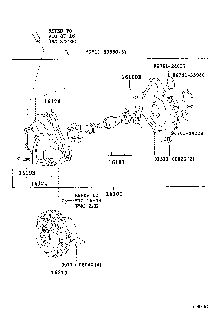 16271-64050 GASKET, WATER PUMP product image