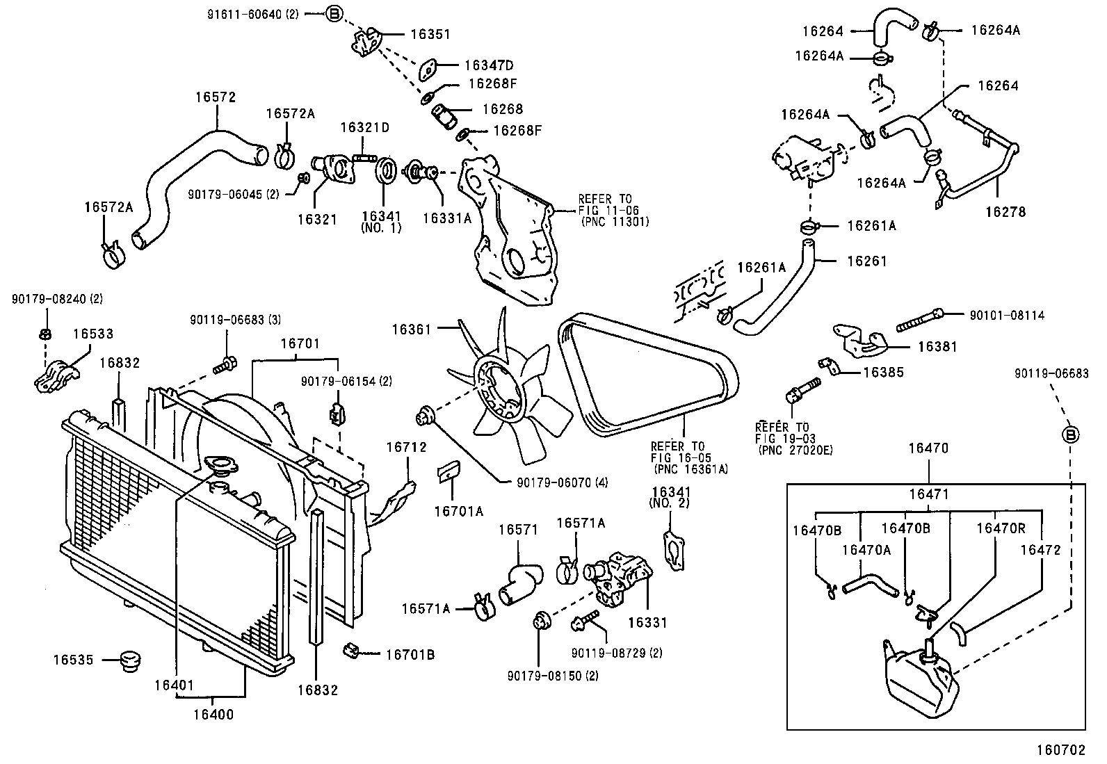 16405-70090 CAP SUB-ASSY, RESERVE TANK product image