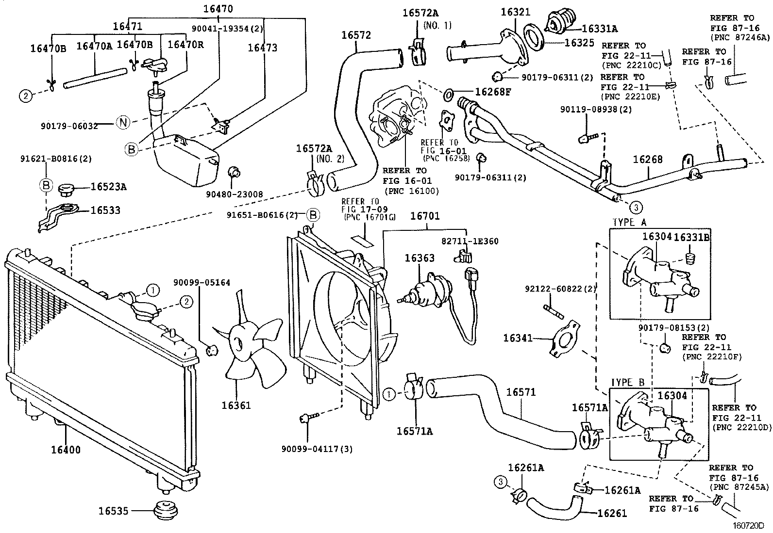 16572-28100 HOSE, RADIATOR, OUTLET product image