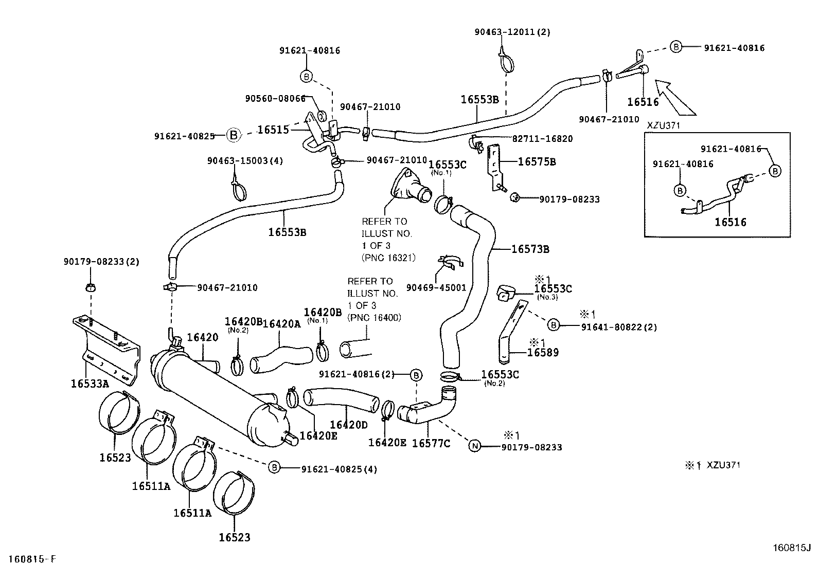 16206-78061 PIPE SUB-ASSY, WATER BY-PASS, NO.3 product image