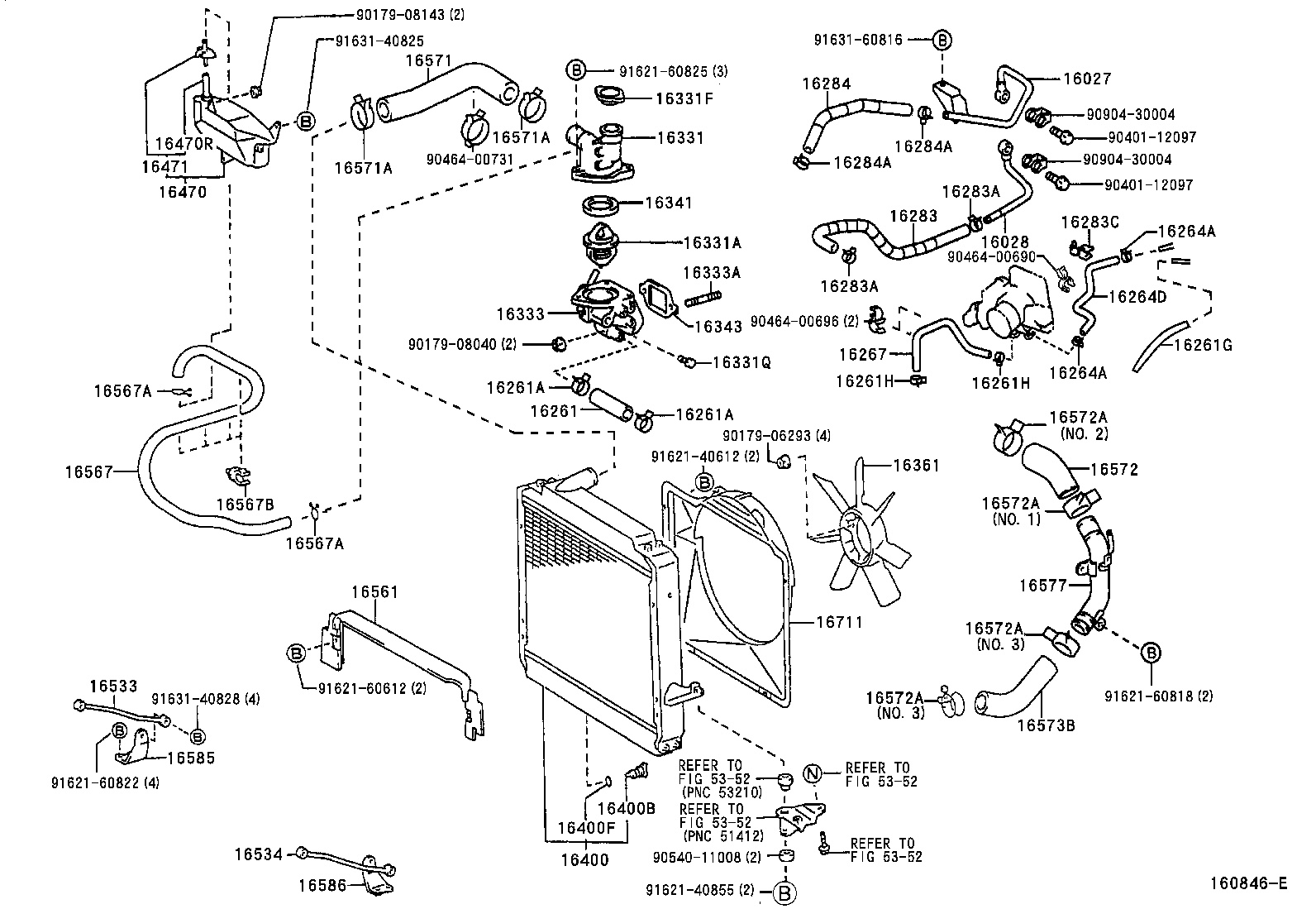 16027-58030 PIPE SUB-ASSY, TURBO WATER, NO.1 product image