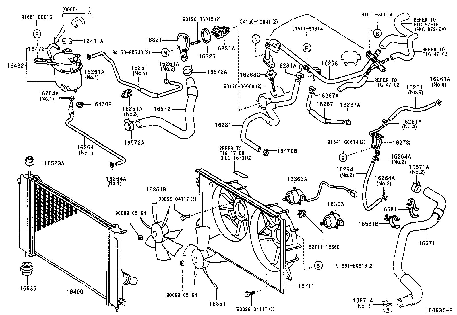 16282-88600 HOSE, WATER BY-PASS, NO.5 product image