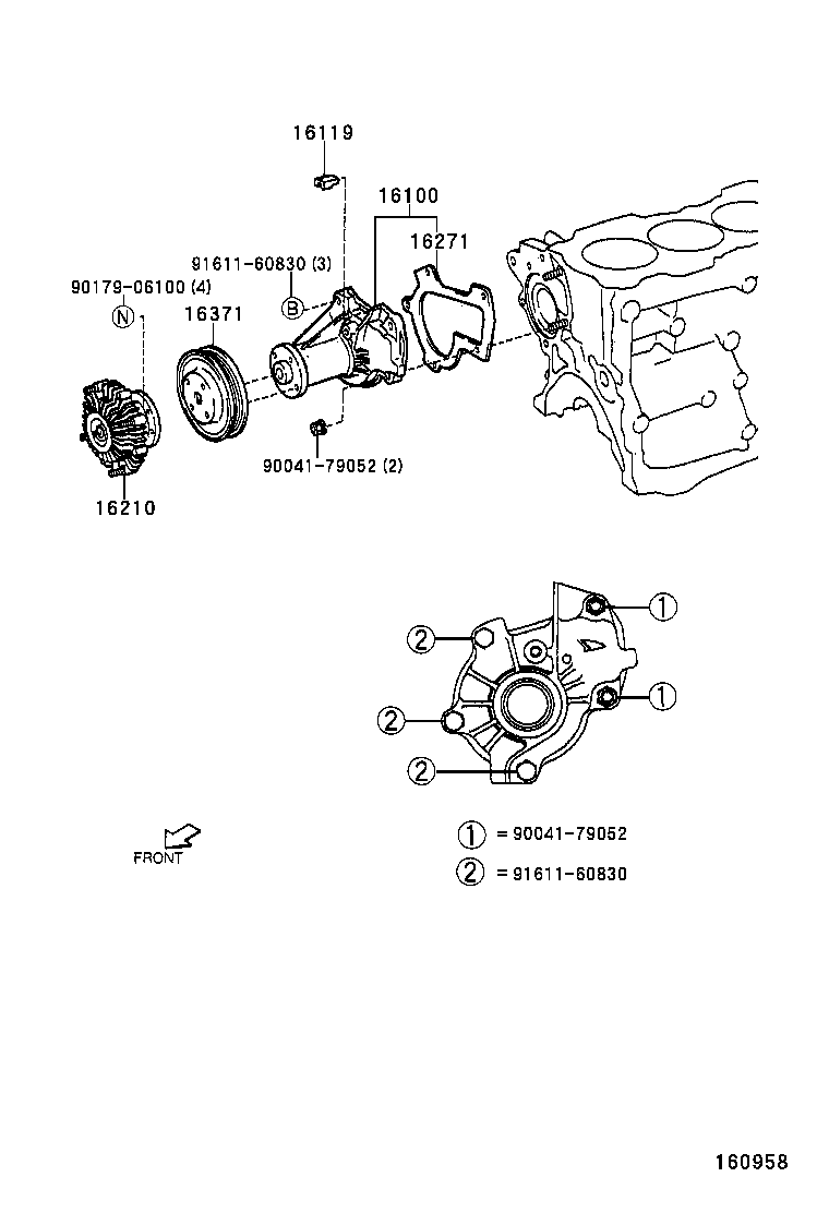16271-87104 GASKET, WATER PUMP product image
