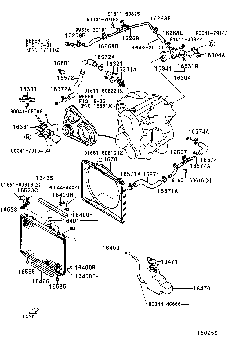 16028-97401 PIPE SUB-ASSY, TURBO WATER, NO.2 product image