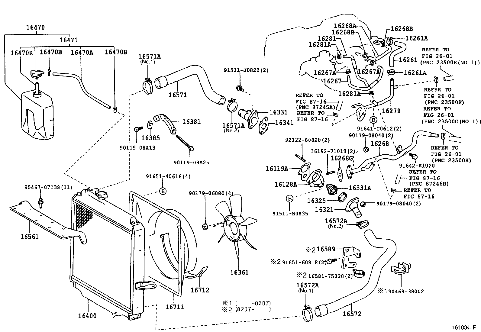 16206-78120 PIPE SUB-ASSY, WATER BY-PASS, NO.2 product image