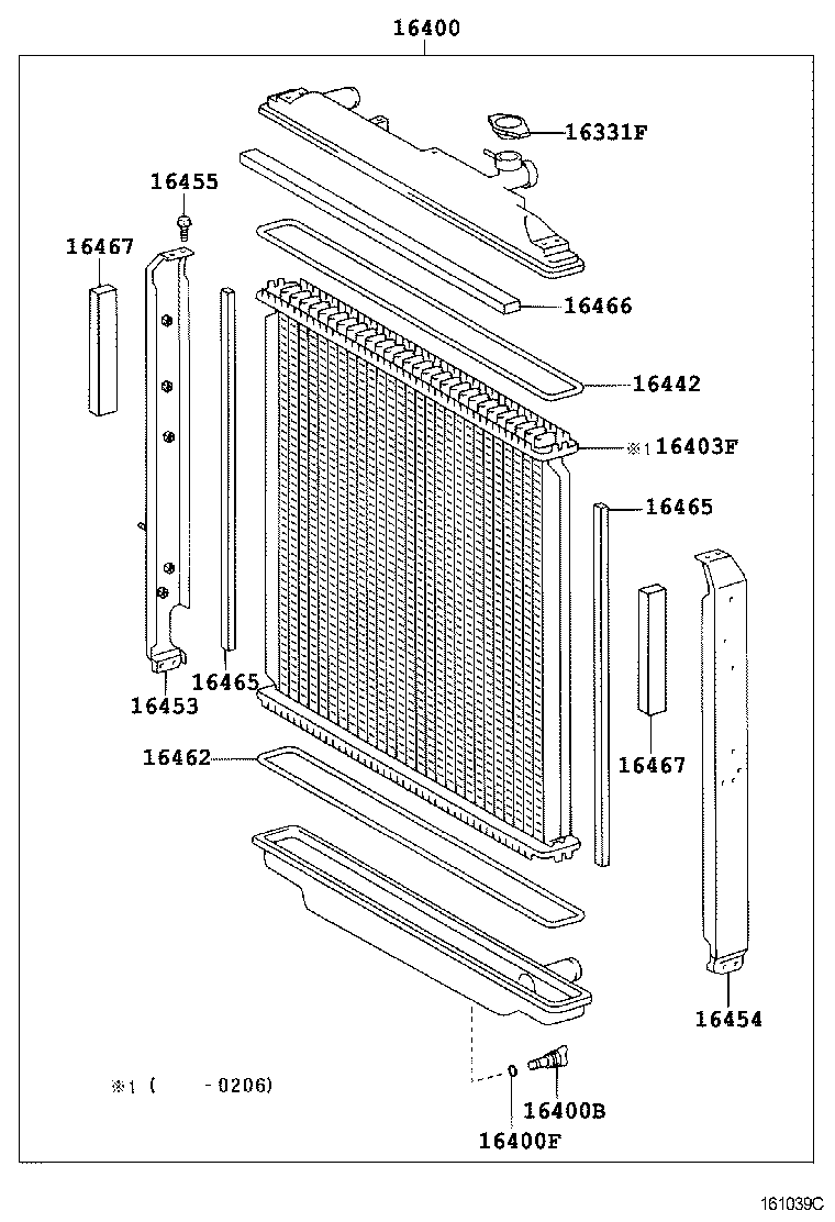 16206-78061 PIPE SUB-ASSY, WATER BY-PASS, NO.3 product image