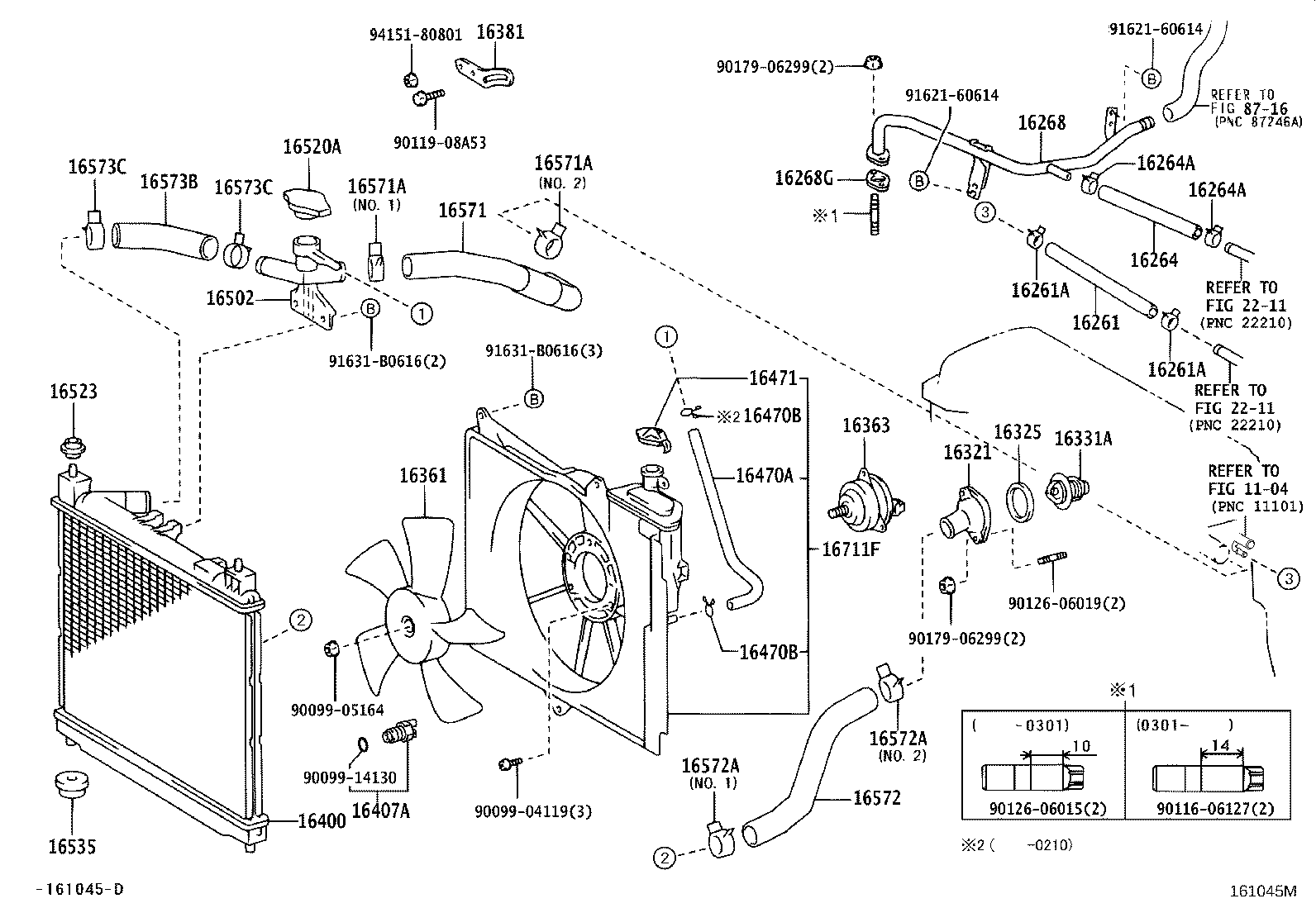 16260-23030 Water Bypass Hose Assembly product image