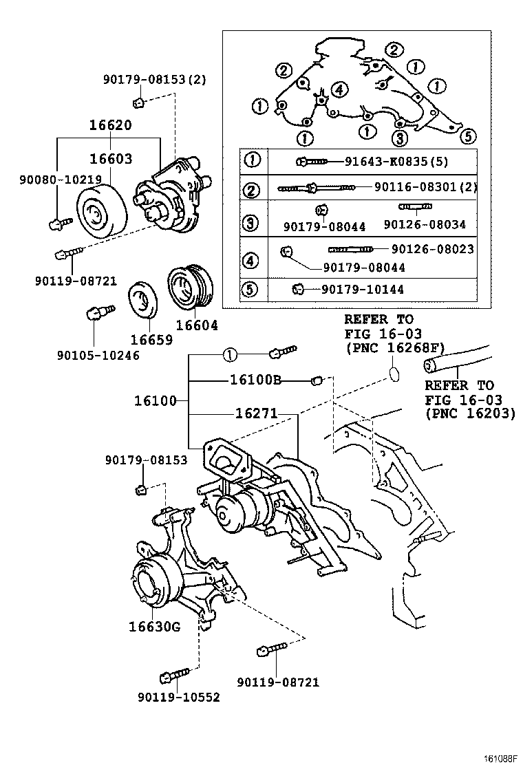 16120-46080 COVER ASSY, WATER PUMP product image