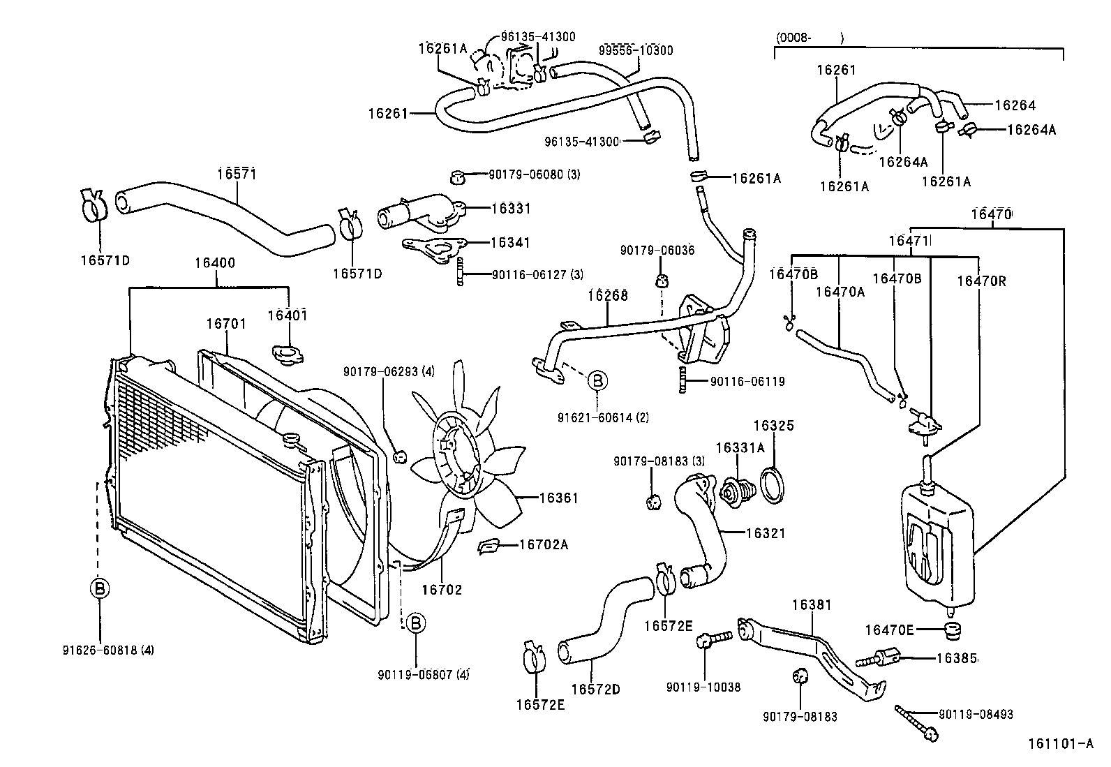 16128-75020 PLATE, WATER PUMP THERMOSTAT GUIDE product image