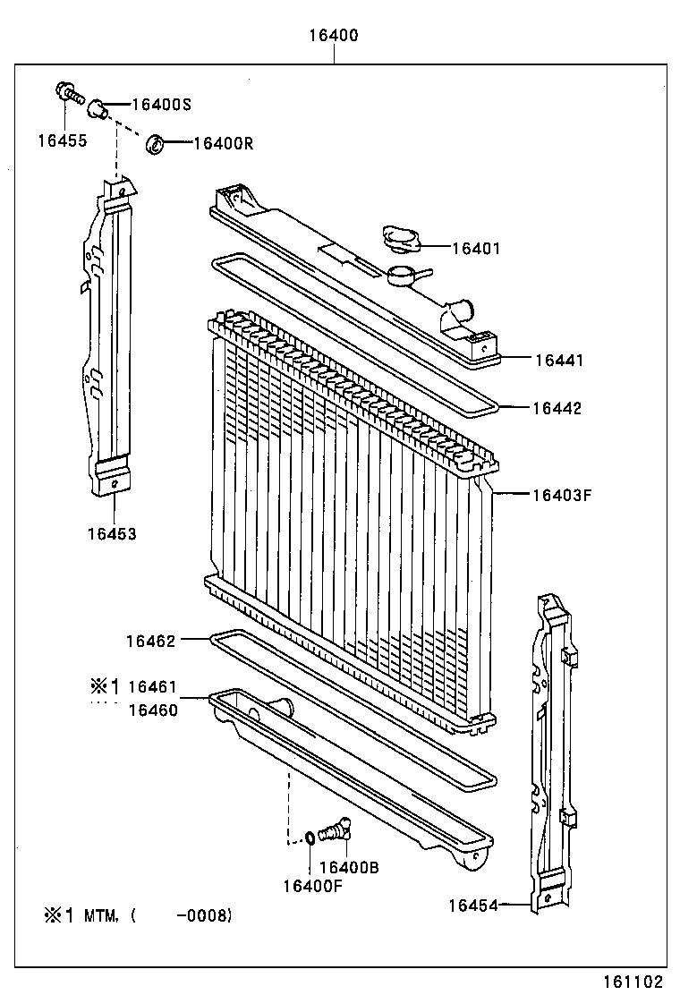 16128-75020 PLATE, WATER PUMP THERMOSTAT GUIDE product image