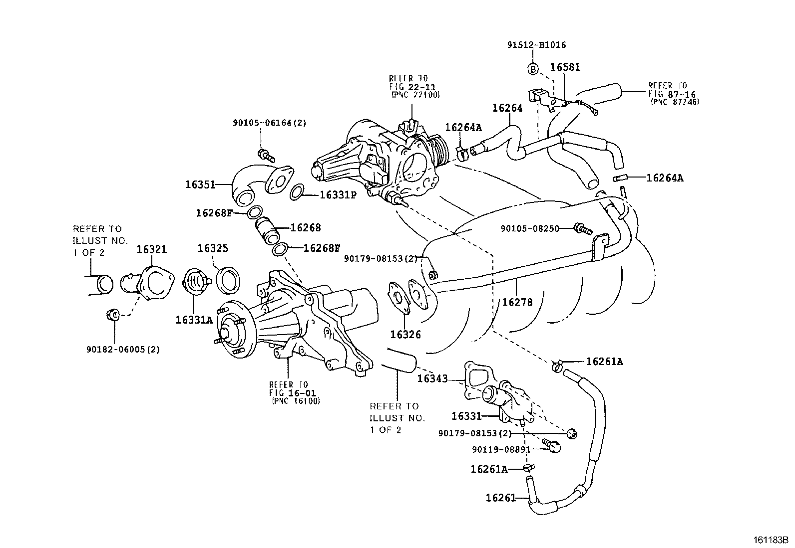 16282-46030 HOSE, WATER BY-PASS, NO.5 product image