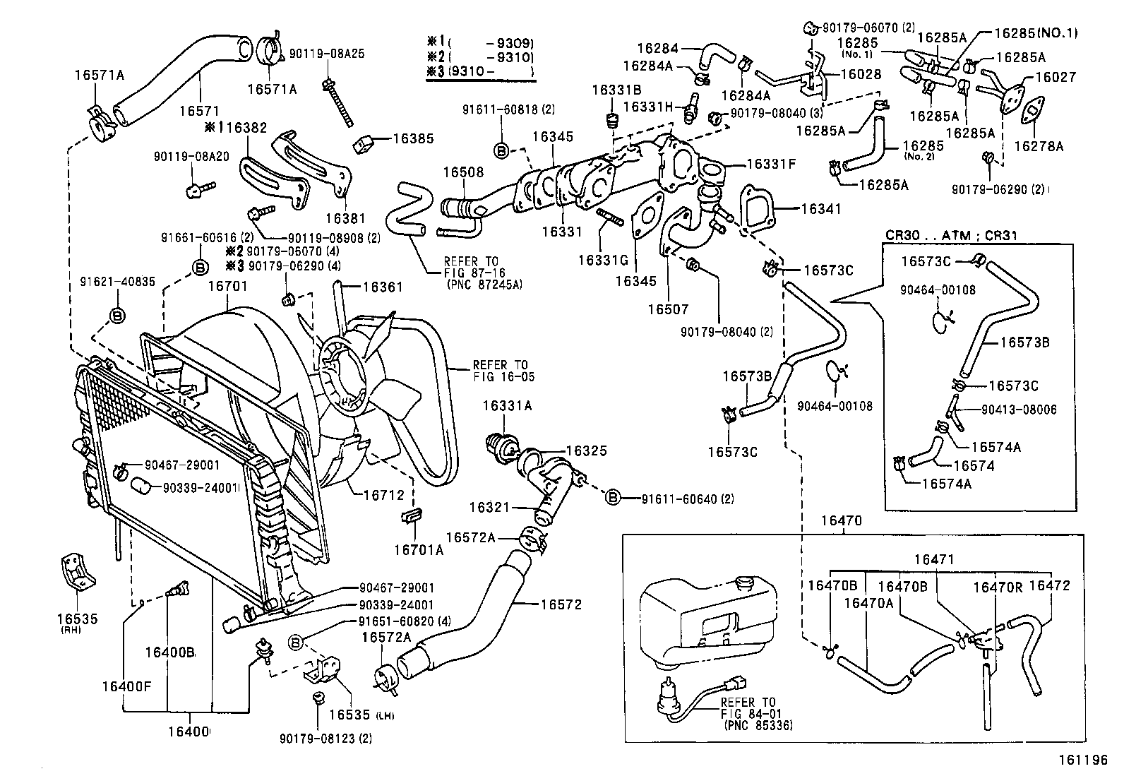 16261-72060 HOSE, WATER BY-PASS product image