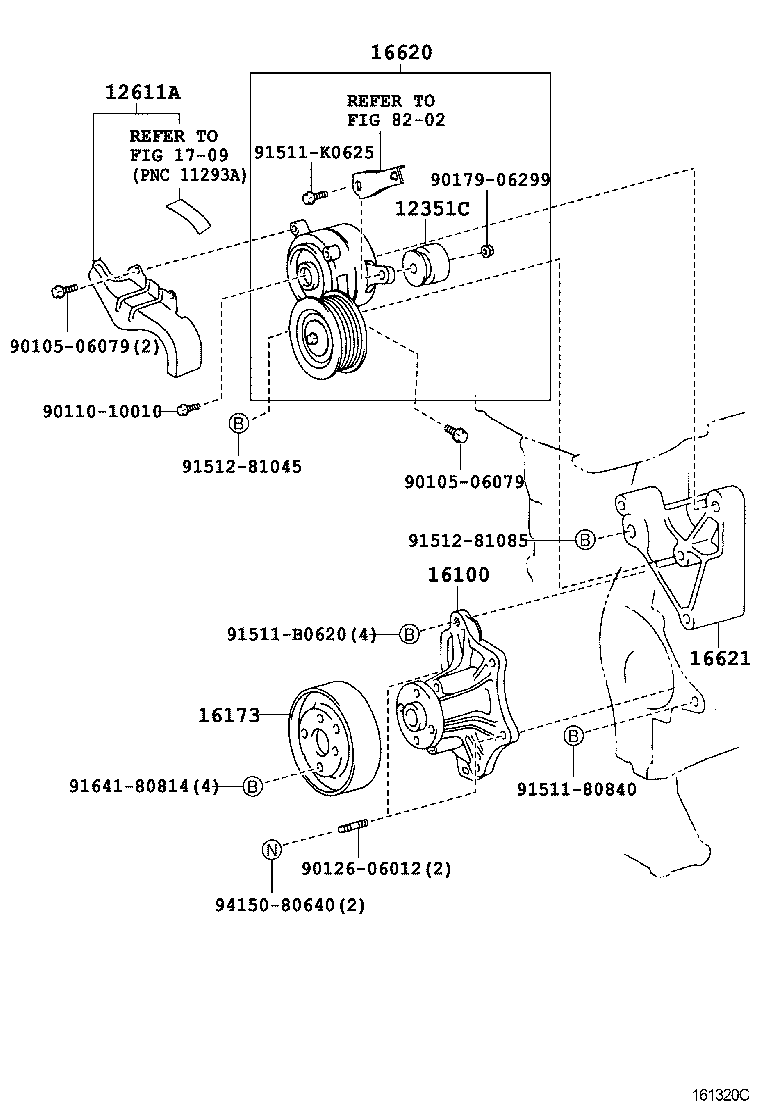 16173-28030 PULLEY, WATER PUMP product image