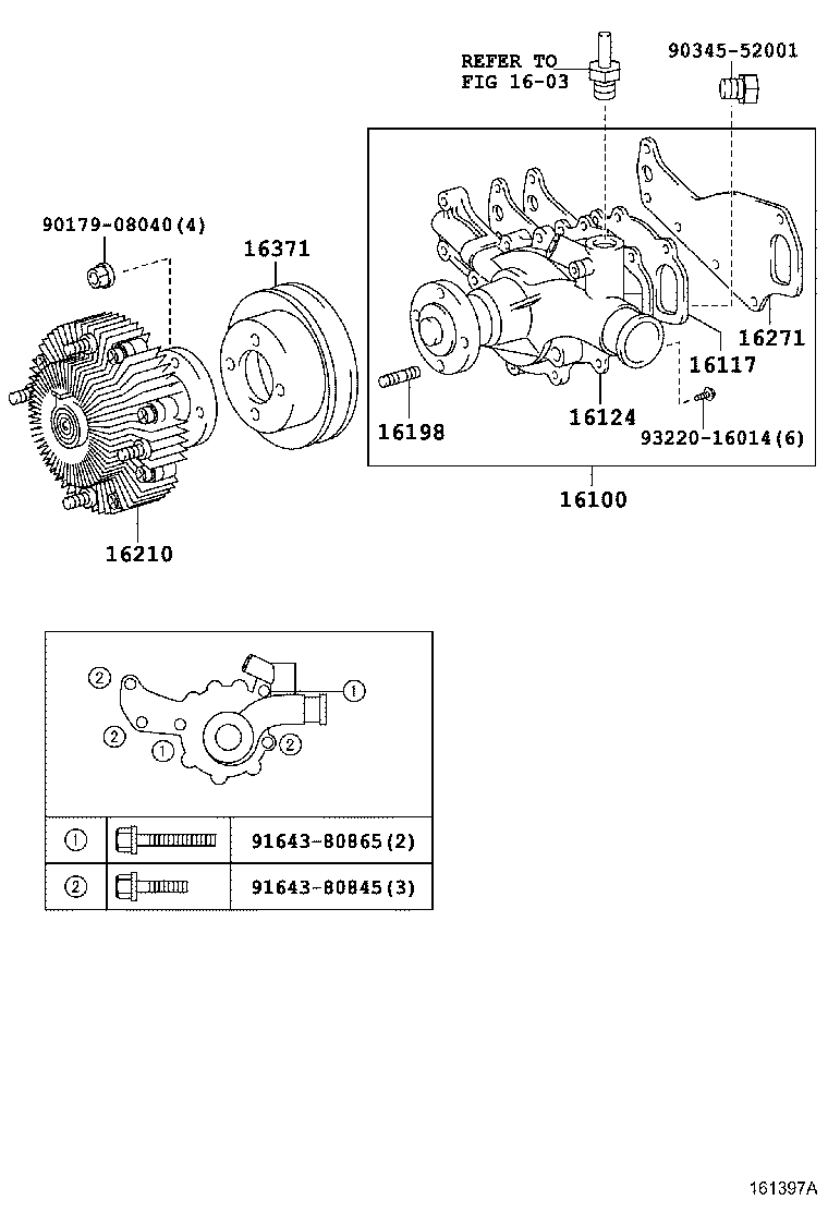 16100-59225 PUMP ASSY, ENGINE WATER product image