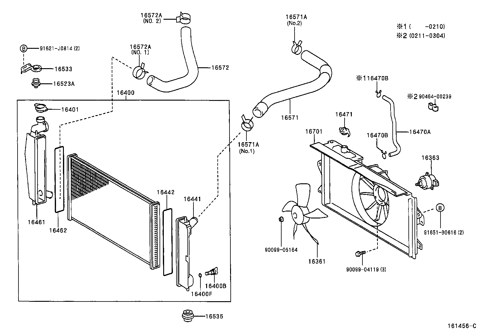 16261-22142 HOSE, WATER BY-PASS product image