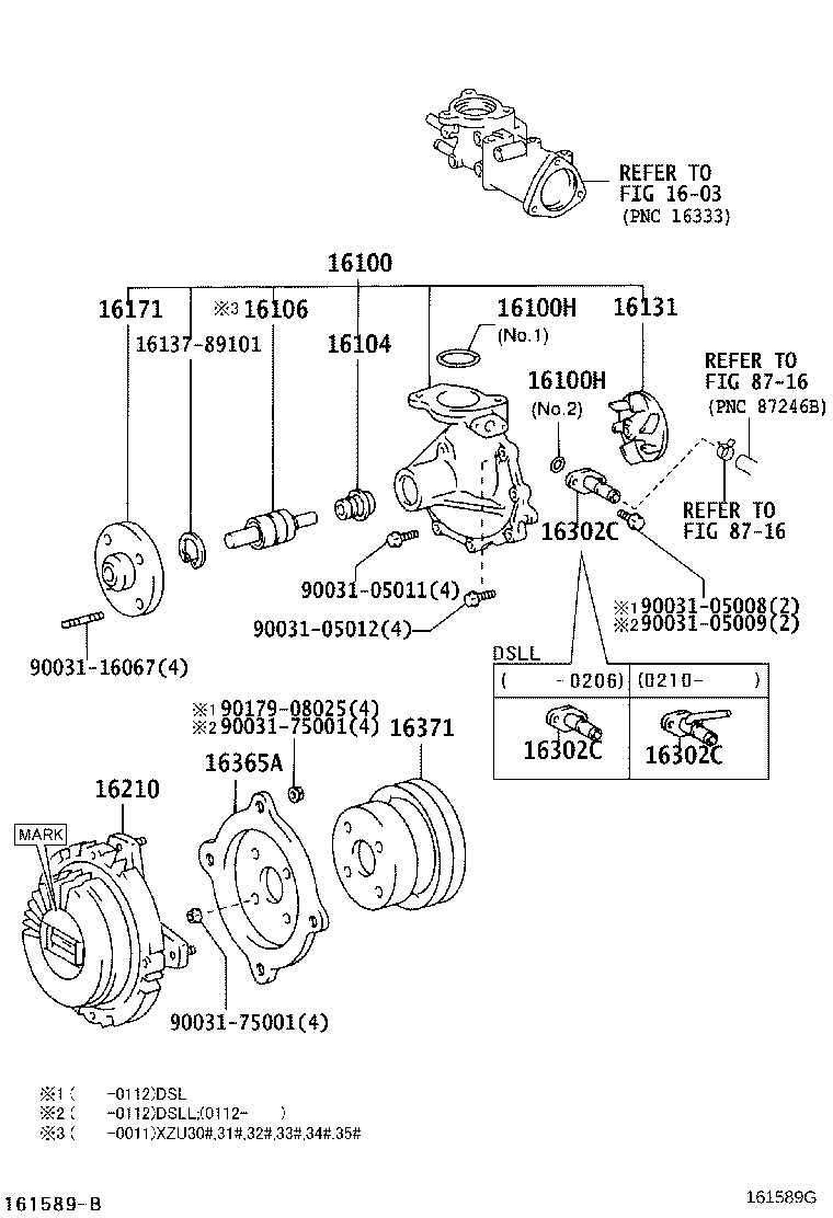 16100-78041 PUMP ASSY, ENGINE WATER product image