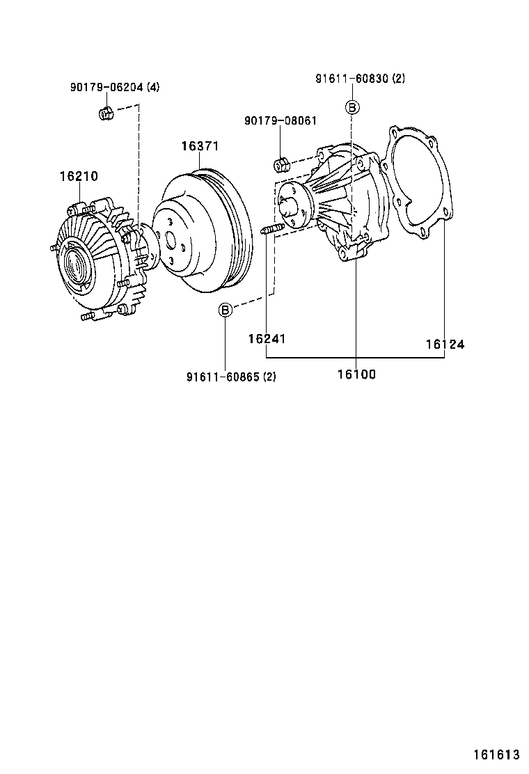 16131-13150 ROTOR, WATER PUMP product image