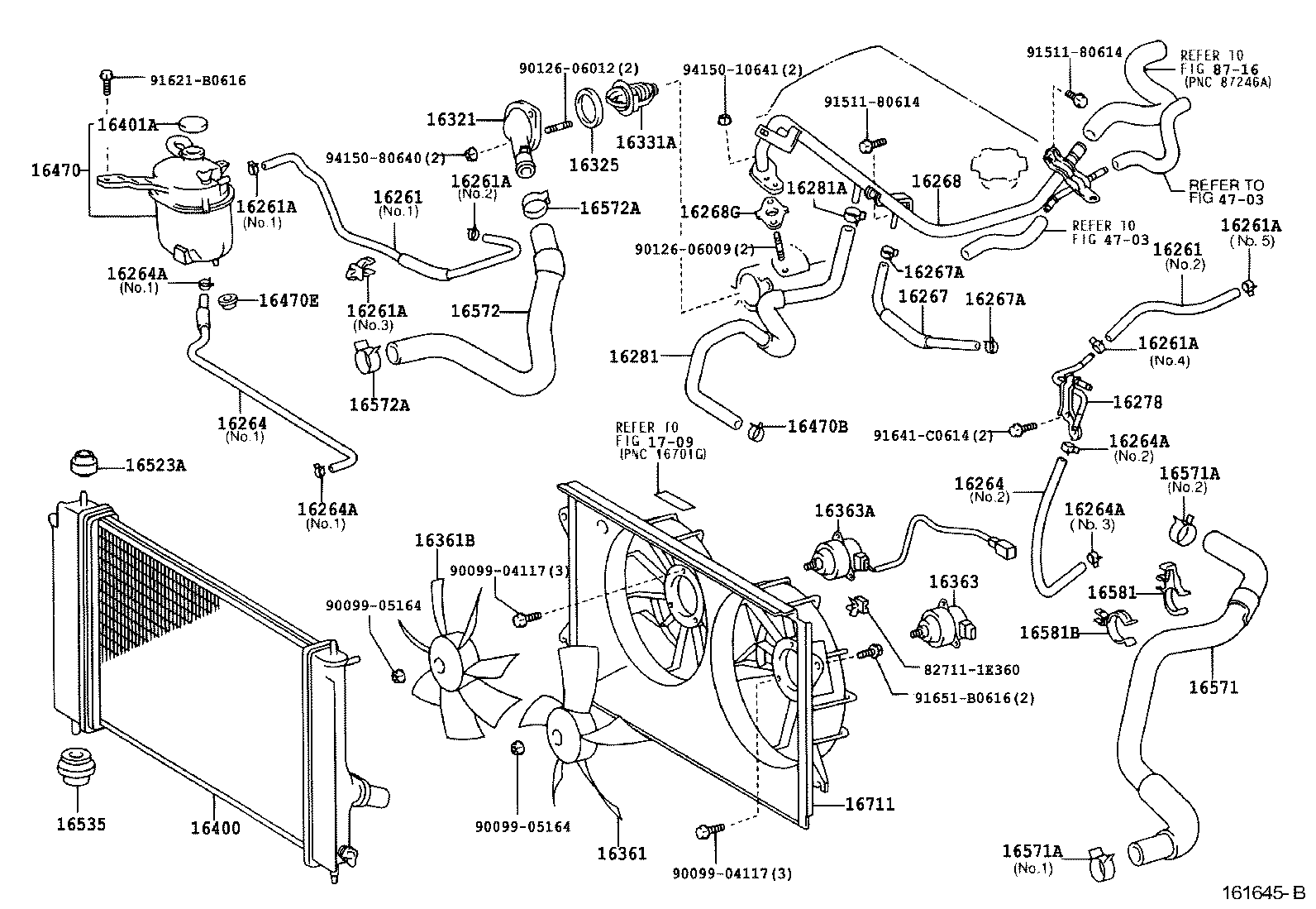 16282-88600 HOSE, WATER BY-PASS, NO.5 product image